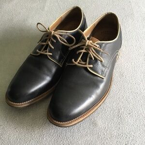 Johnston & Murphy Howell Plain Toe Oxford Black Leather Size 11M